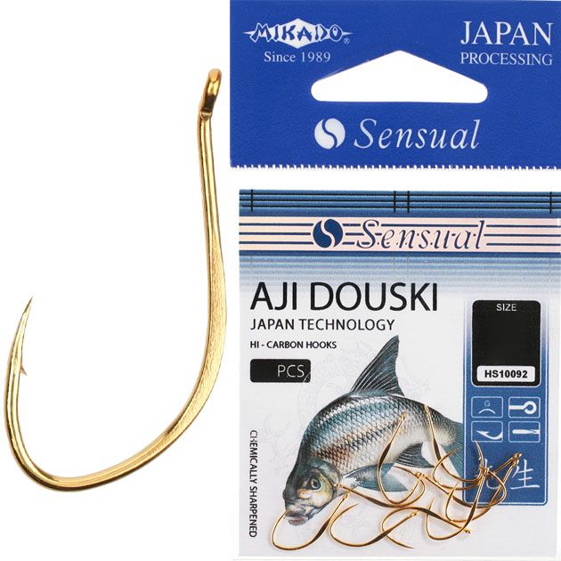Крючки Mikado SENSUAL - AJI DOUSKI W/RING № 10 G (с ушком) ( 10 шт.)