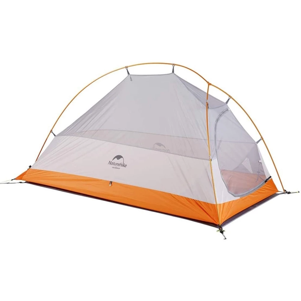 Палатка сверхлегкая Naturehike Сloud up 1 NH18T010-T одноместная с ковриком, оранжевая