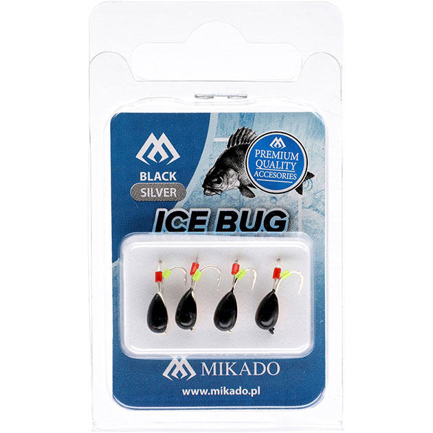 Мормышка Mikado Ice Bug вес 0,83 г., длина 9,5 мм. цвет черный