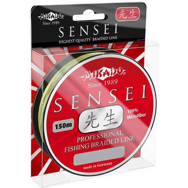 Плетеный шнур Mikado SENSEI 0,20 green (150 м) - 16.20 кг.
