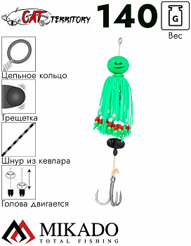 Приманка на сома Mikado CAT TERRITORY BOGEY TEDDY 140 г.